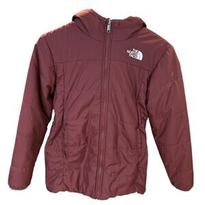 THE NORTH FACE Wild Ginger Reversible Mossbud Swirl Parka Fleece Girls 12 LARGE